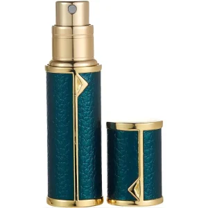 Factory Luxury 50ml Transparent Perfume Bottle Shaped Glass Wooden Cap Leather Body Pump Sprayer Screen Printing