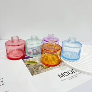 Factory New Arrival 120ML Empty Reed Diffuser for Aroma Fragrance Clear Round Essential Oil Bottle