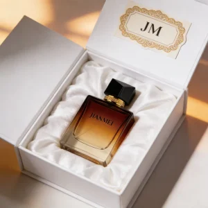 Factory Price Custom Men’s Clear Empty Perfume Bottle 50ml 100ml Crimp Square Luxury Glass Perfume Bottle with Box and Gold Cap