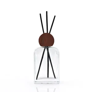 Factory Price Office Scent Fragrance Flat Glass Screw Cap Customizable Screen Printed Perfume Diffuser Bottle air Freshener Home