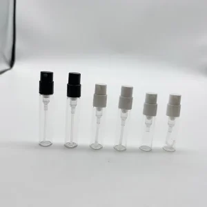 Factory Provide Durable Mini Cylinder 2ml 3ml Glass Spray Bottle Mini Clear Glass Spray Perfume Bottle