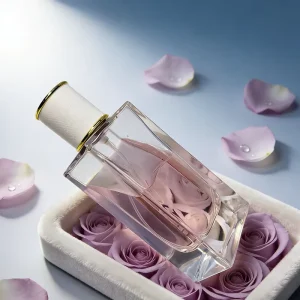 Fancy Design Unisex Luxury Glass Perfume Bottle Packaging Empty Flat 50ml 100ml Frost Matte Screen Printing Hot Stamping Decal