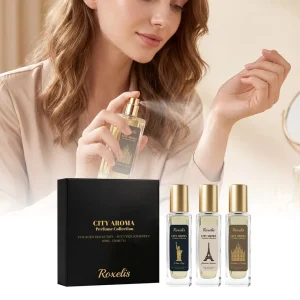 Fashionable City Perfume Set Naturally Gentle Long Lasting Fresh Scent Light Luxury Spray Perfume Gift Box Set for Women