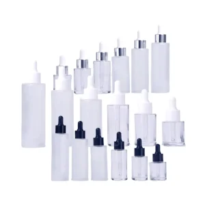 Flat Shoulder Glass Dropper Bottle 20ml 30ml 40ml 50ml 60ml 80ml 100ml for Cuticle Perfume Oil Serum