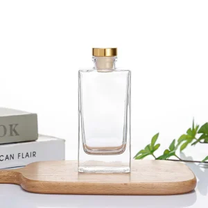Flat Square Aroma Bottle Flameless Empty Bottle Indoor Decor Essential Oil Reed Diffuser Glass Bottle