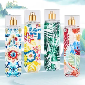 Floral Square Bottle Perfume Body Spray Long lasting Fragrance Perfume Suitable for Women Use, Colorful Appearance Perfume Bottle