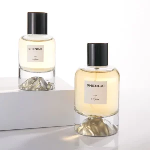 Fragrance Clear Cylinder Silver Iceberg Thick Bottom Parfum 30ml 50ml 100ml Glass Perfume Bottle