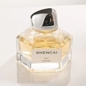 Fragrance Clear Polygon 80ml Glass Spray Perfume Bottle with Mist Sprayer
