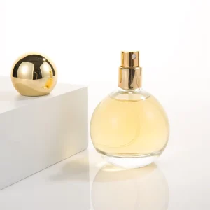 Fragrance Fancy 30ml 50ml 75ml Round Empty Transparent Glass Spray Perfume Parfum Bottle with Round Cap