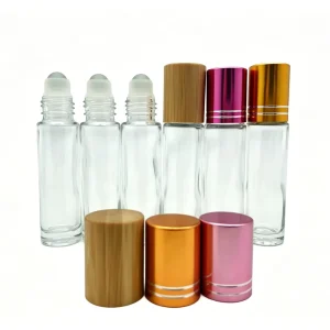 Fragrance Perfume Bottle Roll on Refillable Essential Oil Diffuser 10ml Clear Glass Bottle