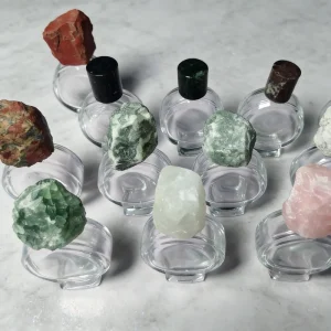 Freeform Natural Crystal Perfume Bottle Caps Loose Raw Crystals Light Luxury China Shaped Lids