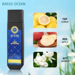 Fresh Citrus Aquatic Woody Spicy 250ml Lemon Apple Jasmine Ginger Vanilla Vetiver Natural Long Lasting Cologne Mist Men Perfume