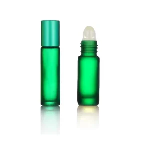 Frosted Glass Roll on Bottles Multicolor 5ml 10ml Lightweight Leak Proof Cosmetic Essential Oil Perfume Vial