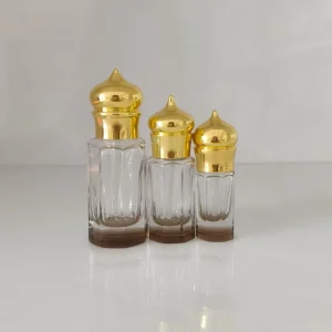 G046 Metal and Crystal Glass Bottle Small Size Gold Color Perfume Irregular Glass Bottle Oil Bottle Packaging