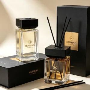 Glass Aromatherapy Fragrance Sticks Bottle 100ml 150ml 50ml 200ml Custom Black Empty Glass Aroma Reed Diffuser Bottle