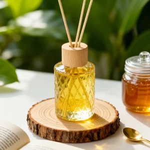 Glass Aromatherapy Fragrance Sticks Bottle Custom Transparent Empty Glass Aroma Reed Diffuser 50ml 80ml 100ml 120ml