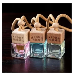 Glass Car Perfume Pendant Small Empty Bottle Aromatherapy Hanging Perfume Bottle Car Supplies