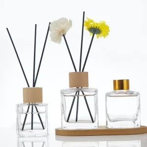 Glass Home Plug in Air Flower Empty Custom Fragrance Aroma Reed Diffuser Bottle