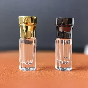 Glass Octagonal Perfume Sample Bottle Strong Sealing No Oil Leakage Small Capacity Convenient Travel