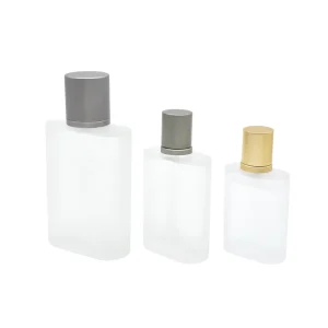 Glass Perfume Bottles 30ml 50ml 100ml Frosted Glass Aromatherapy Bottle With Golden Spray Cap