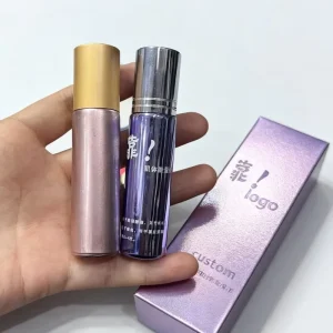 Glass Perfume Rolls on Bottle Aluminum Cap Empty Thick Upscale Chrome 5 ml 10ml Roller Bottle Packaging Box