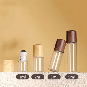 Glass Roller Bottle Gold Stamp Printing for Cosmetic Toner Aromatherapy 5ml Empty Glass Roll on Vial