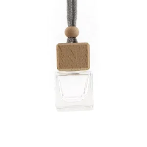 Glass Square Matte Frost Screw Cap Mini Air Freshener Essential Oil Aromatherapy Car Odor Removal Liquid Fragrance Bottle