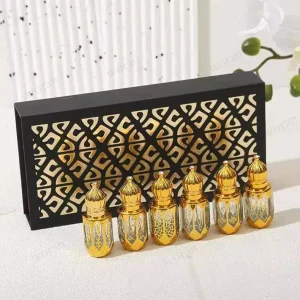 Gold Electroplated Sealing Roll On Bottle with Luxury Box