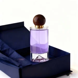 Good Quality Empty Glass Bottle 100ml Cylinder Clear Glass Perfume Bottle with Ball Cap
