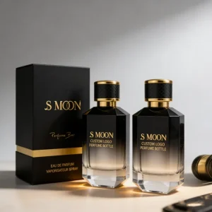 Gradient Black Square Glass Perfume Bottle Luxury Refillable Empty Fragrance Bottle 30ml 50ml 100ml