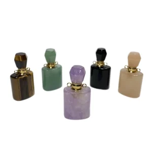 Green Aventurine Stone Perfume & Essential Oil Bottle Pendant Classic Unisex Jewelry Making