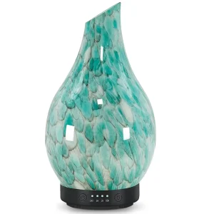 Handmade 120ml Glass Electric Aroma Lamp Humidifier BPA Free Ultrasonic 7-Color LED Low Noise Fragrance Oil Diffuser Portable 1