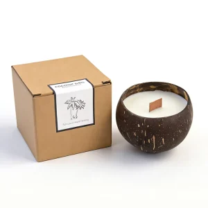 Handmade Coconut Shell Custom Soy Wax Aromatherapy Scented Candles Home Decoration Bars for Valentine’s Day Diwali ESUN