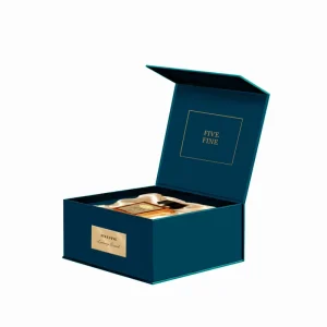 Handmade Rigid Box with Glossy Lamination & Embossing for Perfume & Cosmetic Bottles Custom Logo Gift Packaging