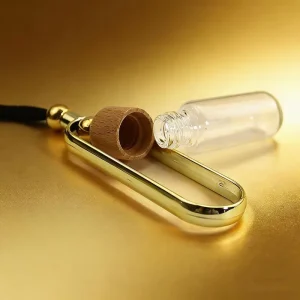 Hanging Car Air Freshener Glass Bottle Empty Clear Glass Essential Diffuser Oil Aromatherapy Fragrance Perfume Pendant Vials