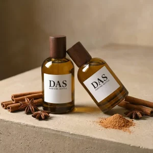 High End Aesthetic Thick Base Amber Glass Empty Perfume Bottle Luxury with Wooden Lid for Niche Fragrance Collection