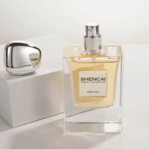 High End Luxury Clear Fine Mist Perfume Glass Spray Bottles 30ml 50ml Rectangle Fragrance Packaging Pump Sprayer Sealing Type