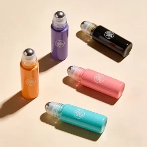 High Quality Customized 3ml 5ml 10ml Colorful Essential Oil Roller Glass Vial Thick Bottles for Perfume Aromatherapy