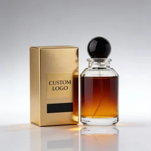 High Quality Luxury 100ml Clear Glass Perfume Bottle Hot Stamping Surface Pump Sprayer Sealing Spray Cap Glass Bottle