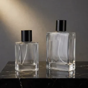 High Quality Luxury Square Glass Perfume Bottles 30ml 50ml 100ml 100pcs Custom Spray Cap Pump Customizable Screen