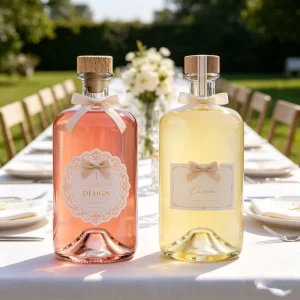 High Transparent 500ml Glass Bottle for Vodka Gin Brandy Rum Super Flint Thick Glass Empty Bottles