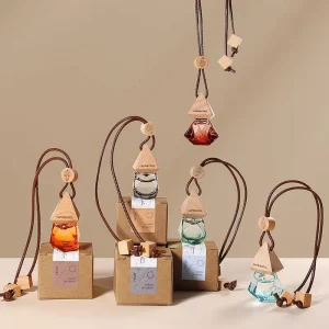 High end Long lasting Light Fragrance Car Perfume Pendant Plastic Wood Material Seat Position Men’s Women’s Aromatherapy