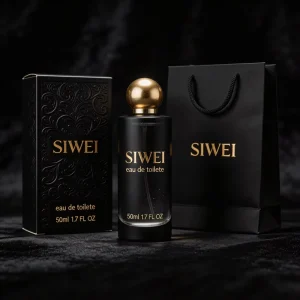High-end Transparent Perfume Bottle Matte Finish Engraving Hot Stamping Luxurious Paper Box Handbag for Boutique Brands