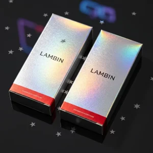 Holographic Foil Shiny Paper Box Custom logo Printing Folded Paper Boxes for Men’s Perfume