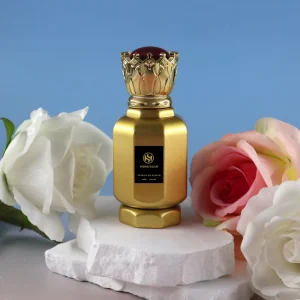 Hot Selling Unisex Cologne Arabic Perfume Bottle Gold Dubai Oud Red Spray Perfume Glass Bottles for Women and Men’s Perfume