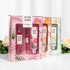 ISO GMPC BSCI 150ml Woman Perfume+ 120ml Body Lotion 3 in One Gift Set Body Mist OEM ODM Perfume
