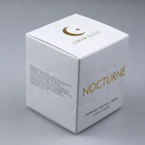 Ivory Board RTE Box Gold Foil Debossed for Luxury Scalp Oil Packaging