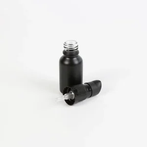 LANJING 30ml Black Essential Oil Bottle Spray Bottle 1 oz
