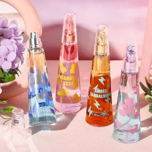 Lightning Bolt Cap Shimmering Liquid 88ml 2.95oz Coconut Vanilla Amber Sandalwood Tropical Aroma Body Splash Women Perfume