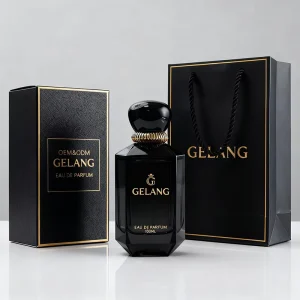 Low MOQ Perfume Bottle Black Irregular Luxury Glass Perfume Bottle 100Ml Empty Perfume Bottle With Box Packaging